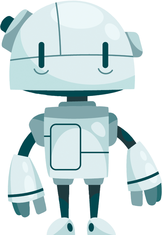 cute robot mascot